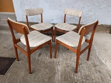 4X Teak Dining Chairs Vintage