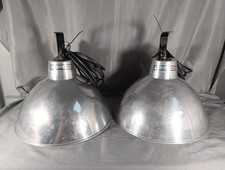 Set Of 2 Vintage Aluminium Photax 13" / 33cm Reflectorr Interfit Lighting Shade