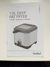 VonShef 13-181 1.5l 900W Deep