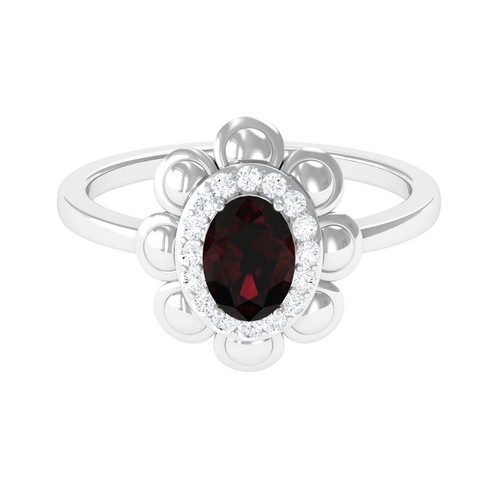 Oval shape ctw red garnet - shape,