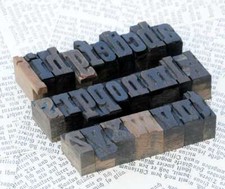 a-z alphabet letterpress