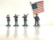 Britains The Bucktails 54mm American Civil War 4 Piece Used