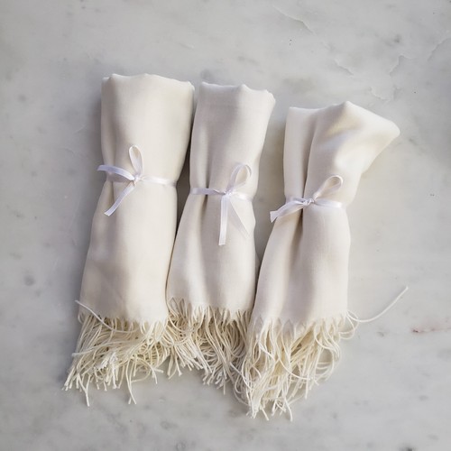 Cream colored pashmina - cream, shawls