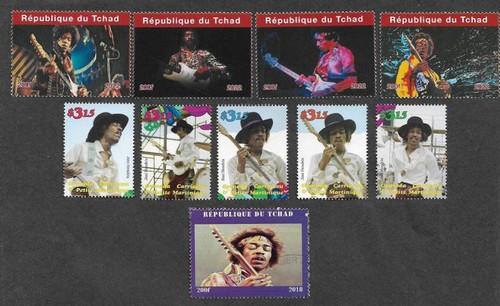 Jimi hendrix stamps collection - hendrix,