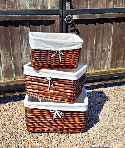 Set rectangular wicker - of,