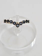 9kt Sapphire Wishbone Ring