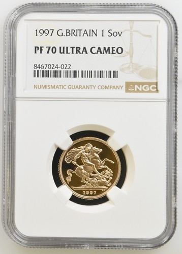 1997 gold proof sovereign ngc - 1997,