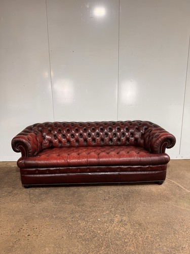 Oxblood red leather seater - oxblood, 3