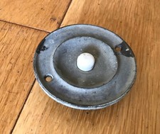 Antique Victorian Brass Door Bell Ceramic Press Push Button 3" Dia Spare Repair