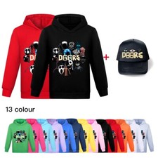 2pcs Kids Roblox Doors Hooded