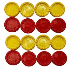 Connect 4 MB Games 16 Mixed Counters 8x Yellow 8x Red ~ Genuine Spares