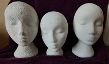 POLYSTYRENE FEMALE HEADS x3