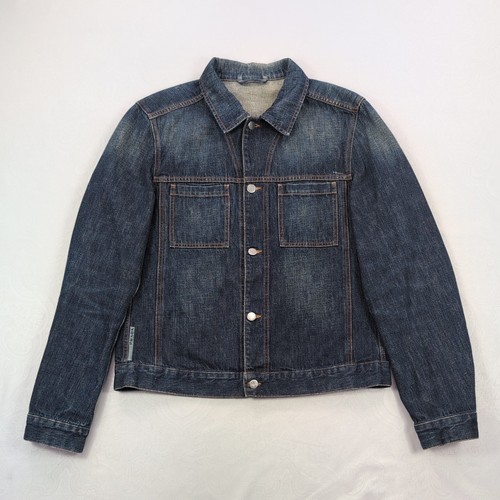 Prada blue denim jacket size - prada,