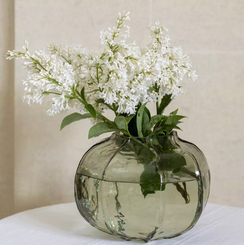Large flower vase wide green - large,