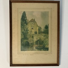 Vintage Framed Print Old Mill