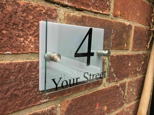 Modern door house - modern, number