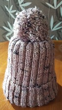 New Hand Knitted pink fleck