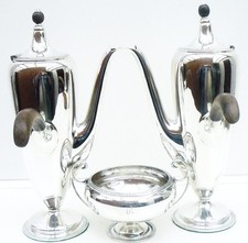Sterling Silver Cafe Au Lait Set, Sheffield 1921, John Round & Son Ltd