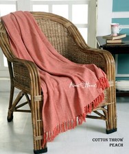 Herringbone Cotton Throws all sizes (Chair, Single, Double, King, Super King)