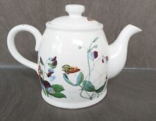 Royal Horticultural Society Sweetpea Teapot White Floral DMD David Mason RHS