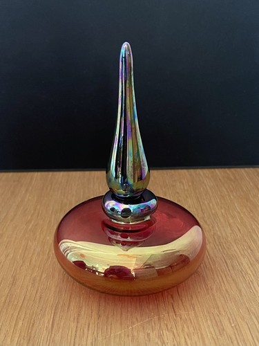 Hand blown pink iridescent - hand, &