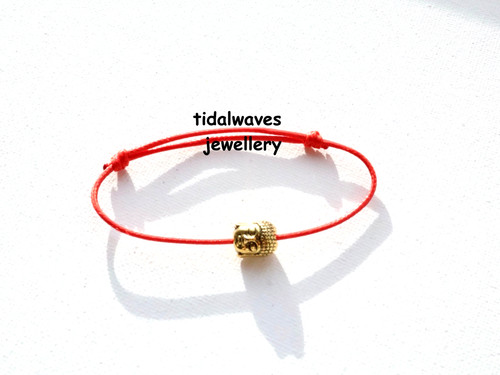 Waxed cotton cord bracelet - cotton,
