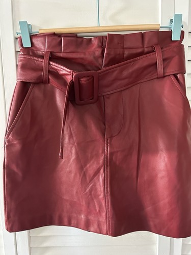 Deep red mini - red, skirt