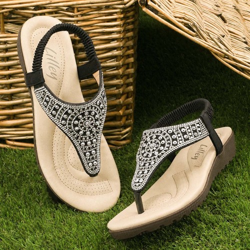 Lilley womens sandals black - lilley,