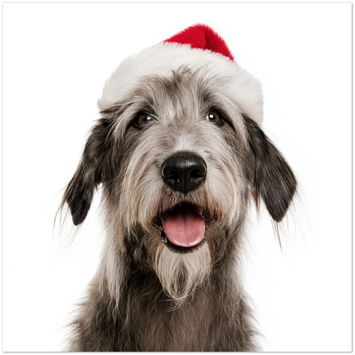Irish wolfhound christmas card - irish,