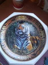 Franklin Mint "Treasure of the Tiger" collectors plate, art by Anthony Gibbs