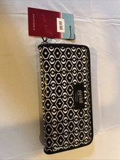 Gigi Hill Los Angeles Full Zipper Accordion Wallet Black/White Printed