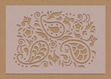 Paisley Large Floral Swirl Stencil Tiles Crafting Wall Reusable