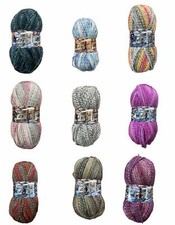 Pebble Multicoloured Chunky Wool 200g Crochet Yarn Acrylic 320m Length