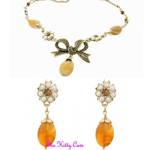 Vintage gold bow hollywood - gold,