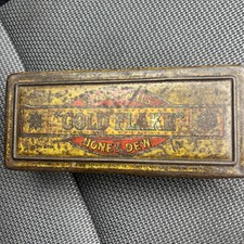 Tobacco Cigarette Tin Gold