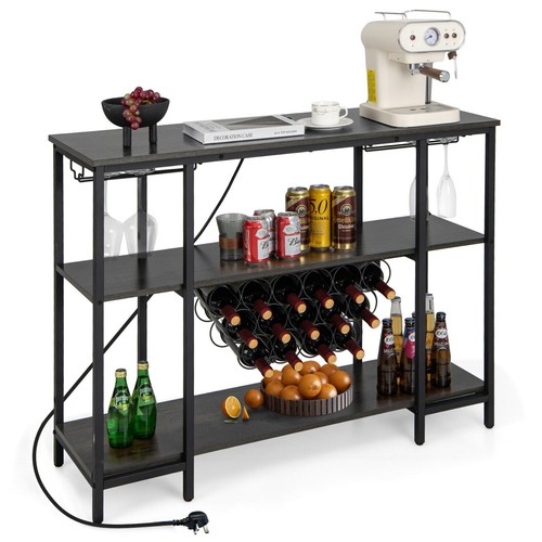 Tier wine bar cabinet - 3-tier,