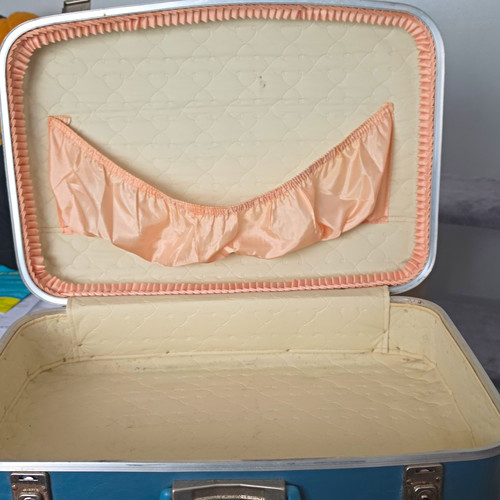 Vintage retro blue hard case - vintage/retro,
