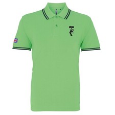 Men's Stax Records Tipped Polo Shirt With Embroidered Logo.Two-Tone, Mod, Ska