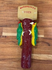 UNIQUE WOODPECKER CIDER BEER TAP HANDLE- 10"