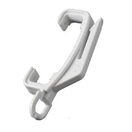 White curtain track rail hook - curtain,