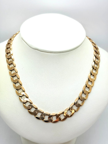 9ct yellow solid gold curb - gold,