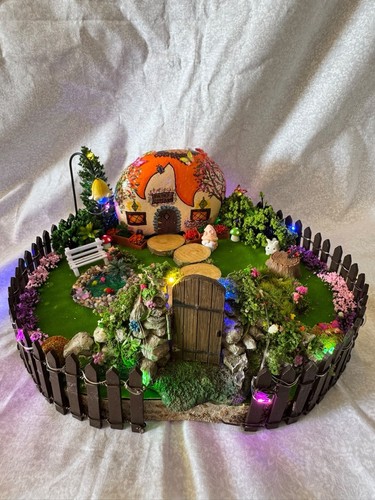 Handmade fairy garden with - garden,