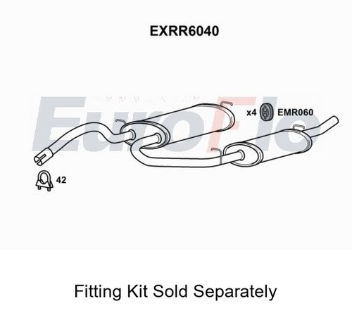 Rear muffler silencer insert - rear,