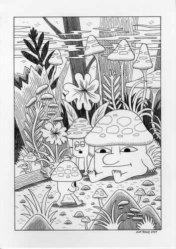 Mushroom men original a3 - mushroom,
