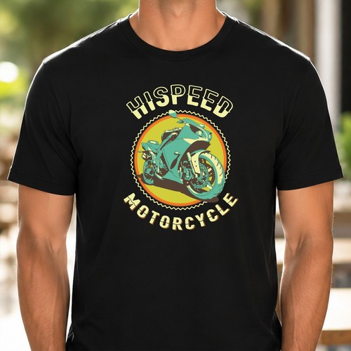 Retro motorbike racing graphic - motorbike,