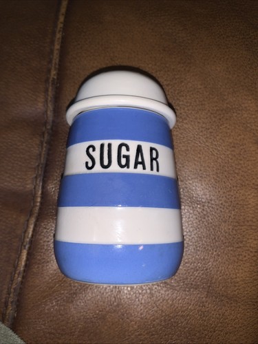 Green cornishware sugar - t,