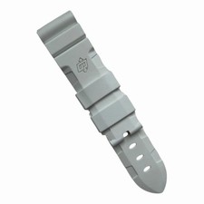 22/20mm White Panerai Rubber Strap - OEM