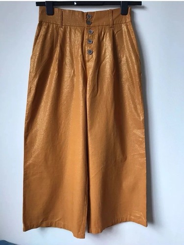 Zara wide leg mustard - wide, s