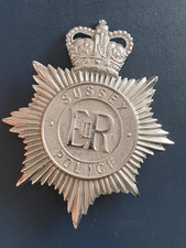Vintage Sussex Police Helmet