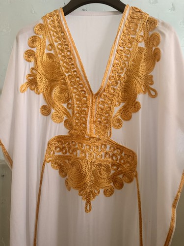 Moroccan kaftan abaya white - moroccan,